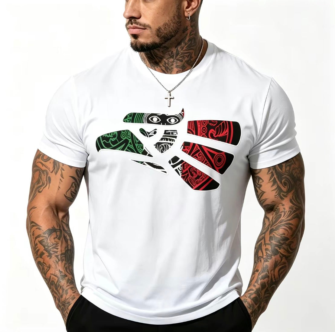 Latino Heritage Featuring Green White Red Mexico Eagle T-Shirt/Sweatshirt/Hoodie