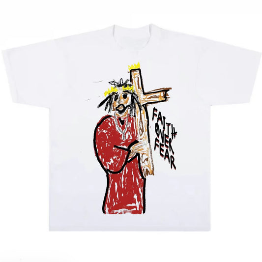 Jesus Cross Faith Over Fear Graphic T-Shirt/Sweatshirt/Hoodie