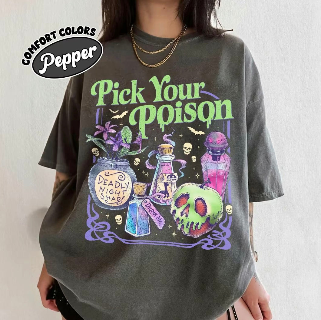 Pick Your Poison Vintage Princess Halloween T-Shirt/Sweatshirt/Hoodie