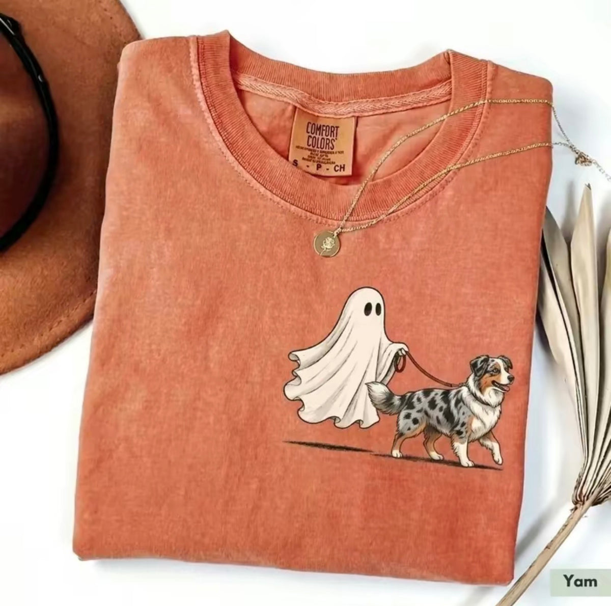 Ghost Walking Dog Halloween T-Shirt/Sweatshirt/Hoodie