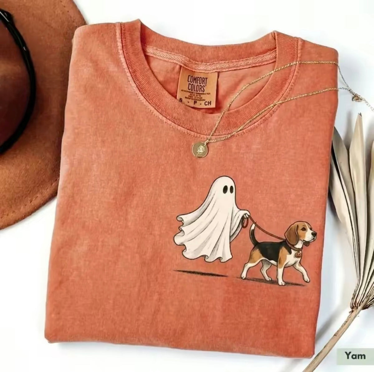 Ghost Walking Dog Halloween T-Shirt/Sweatshirt/Hoodie