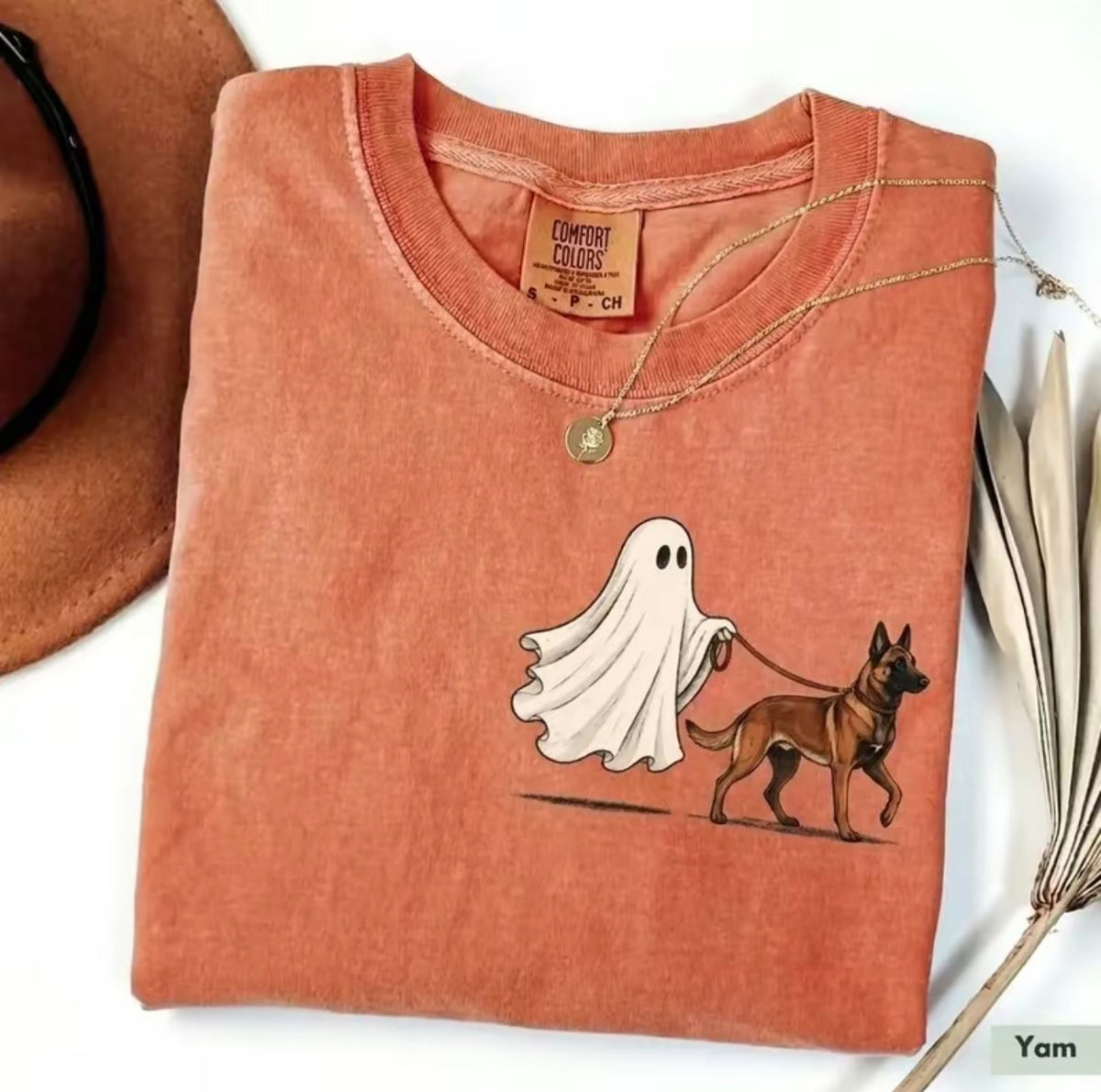 Ghost Walking Dog Halloween T-Shirt/Sweatshirt/Hoodie