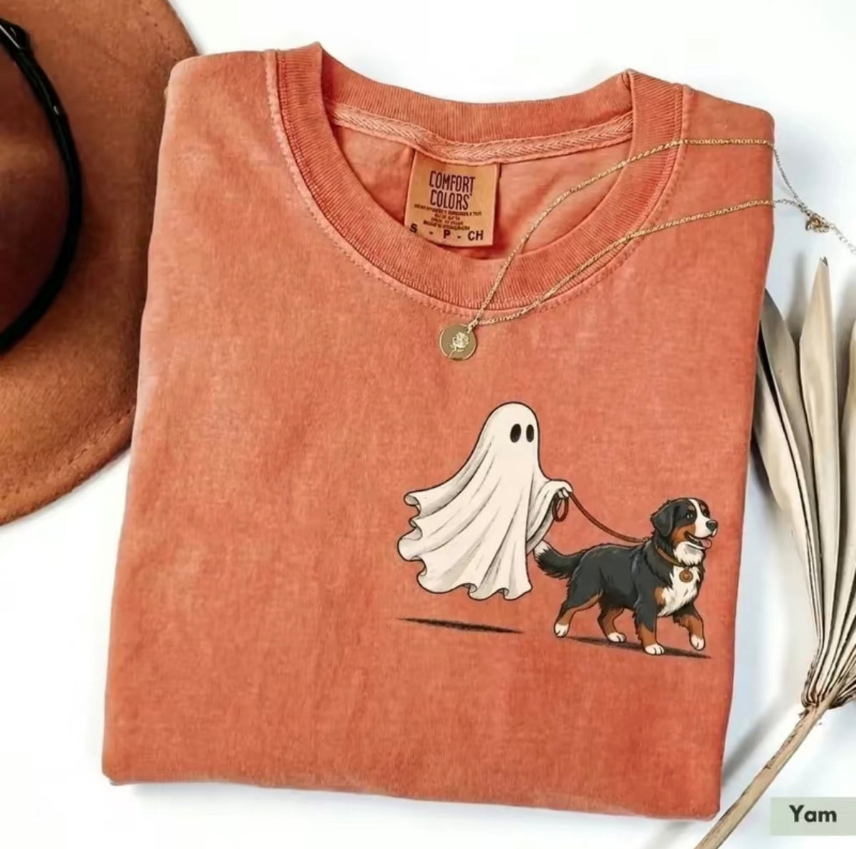Ghost Walking Dog Halloween T-Shirt/Sweatshirt/Hoodie