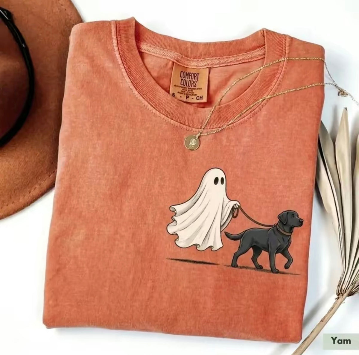 Ghost Walking Dog Halloween T-Shirt/Sweatshirt/Hoodie