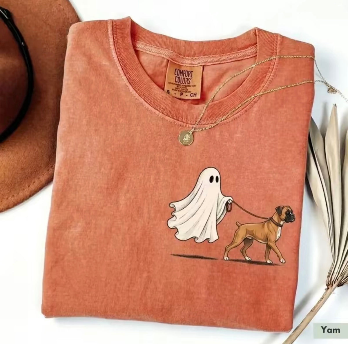Ghost Walking Dog Halloween T-Shirt/Sweatshirt/Hoodie