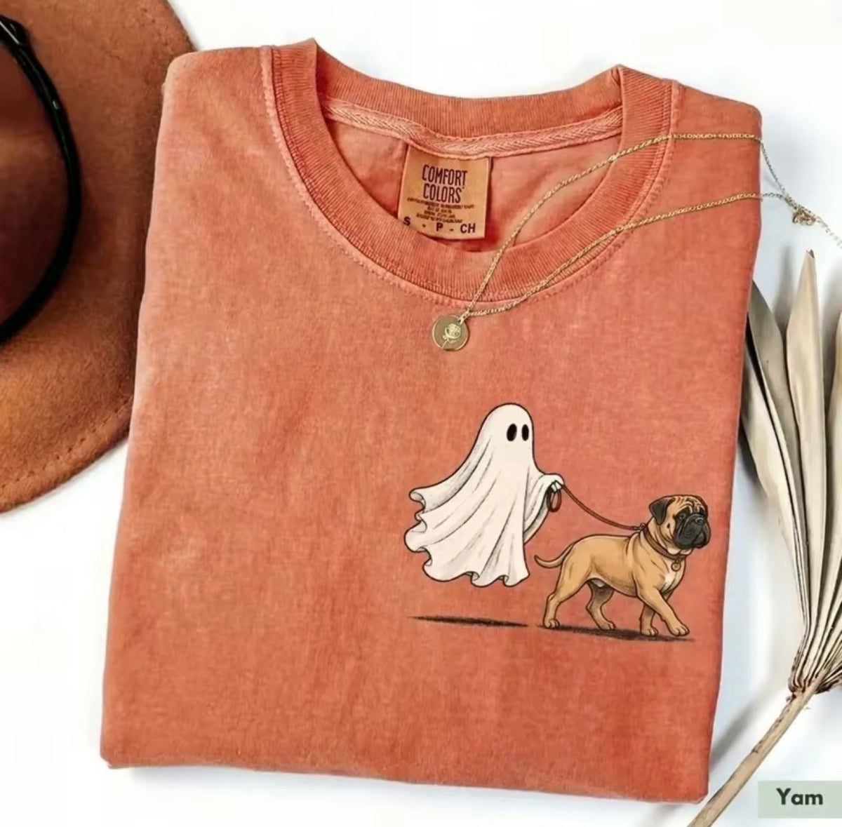Ghost Walking Dog Halloween T-Shirt/Sweatshirt/Hoodie