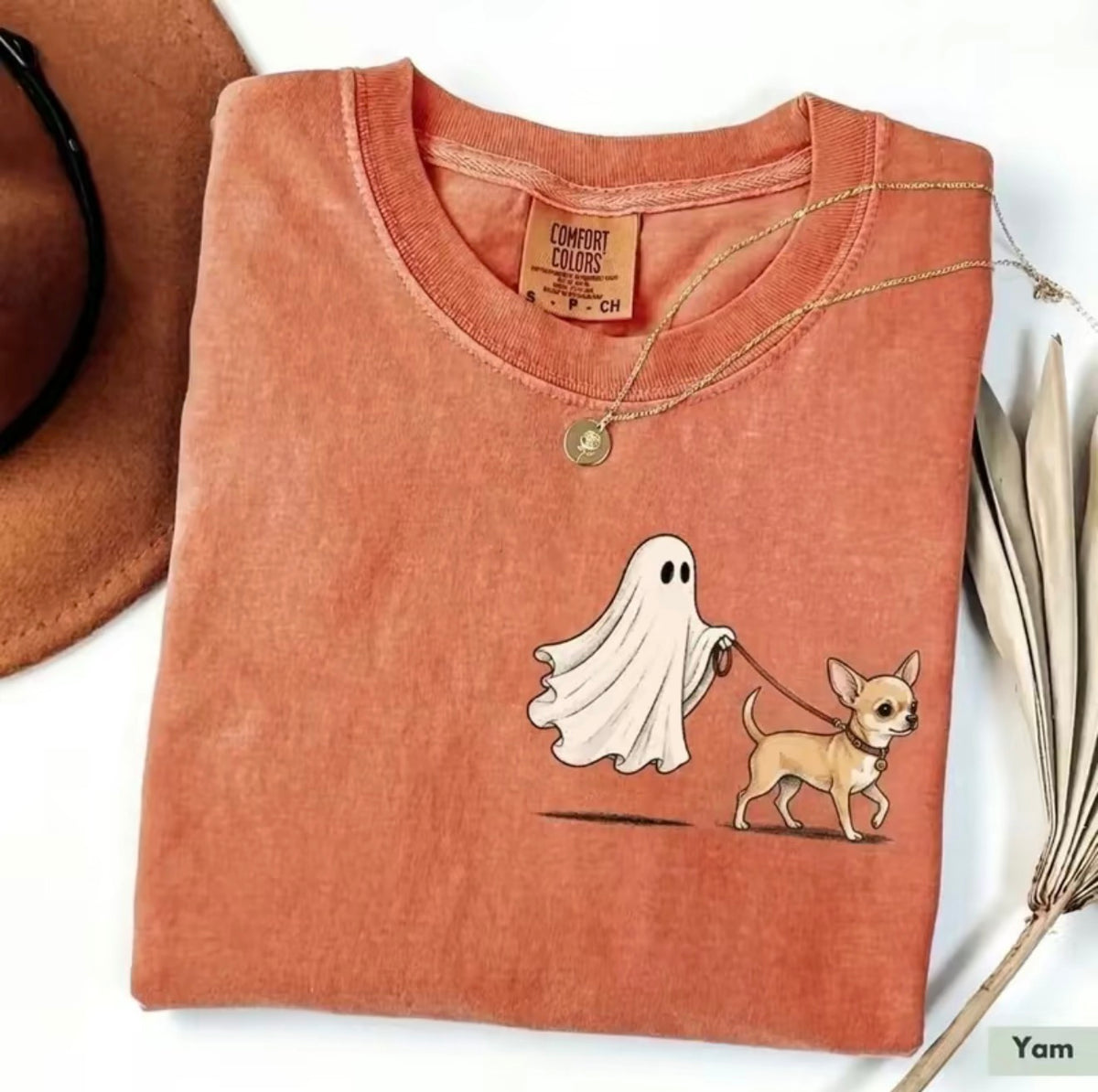 Ghost Walking Dog Halloween T-Shirt/Sweatshirt/Hoodie