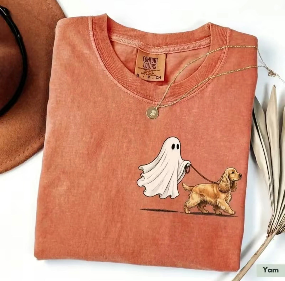 Ghost Walking Dog Halloween T-Shirt/Sweatshirt/Hoodie