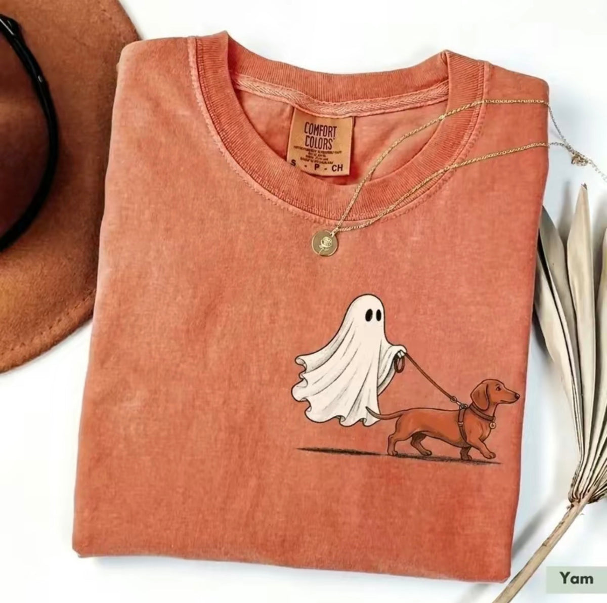 Ghost Walking Dog Halloween T-Shirt/Sweatshirt/Hoodie