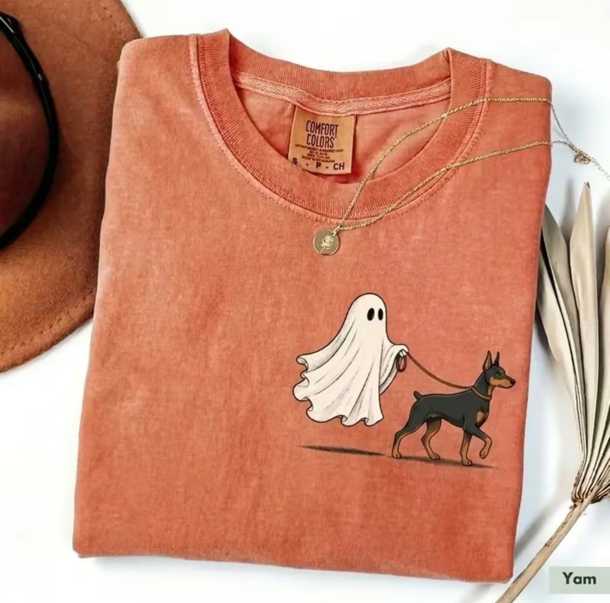 Ghost Walking Dog Halloween T-Shirt/Sweatshirt/Hoodie