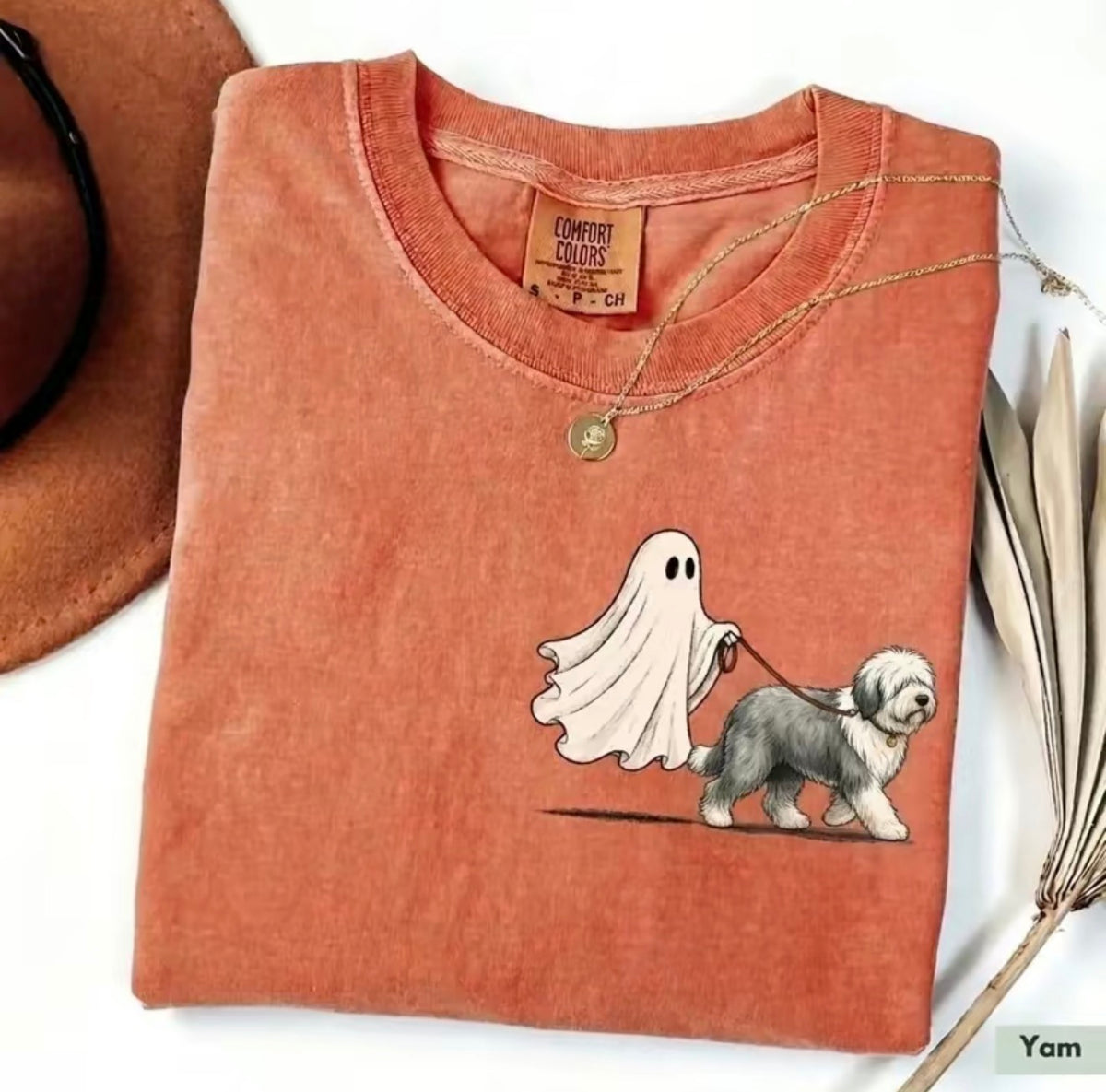 Ghost Walking Dog Halloween T-Shirt/Sweatshirt/Hoodie