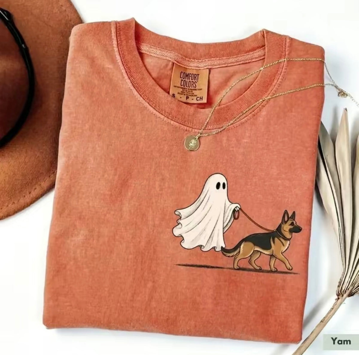 Ghost Walking Dog Halloween T-Shirt/Sweatshirt/Hoodie