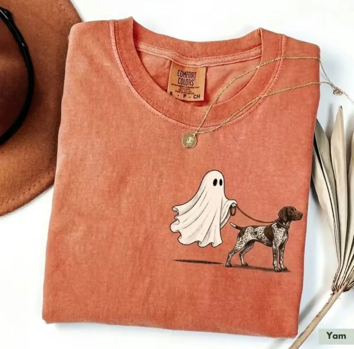 Ghost Walking Dog Halloween T-Shirt/Sweatshirt/Hoodie