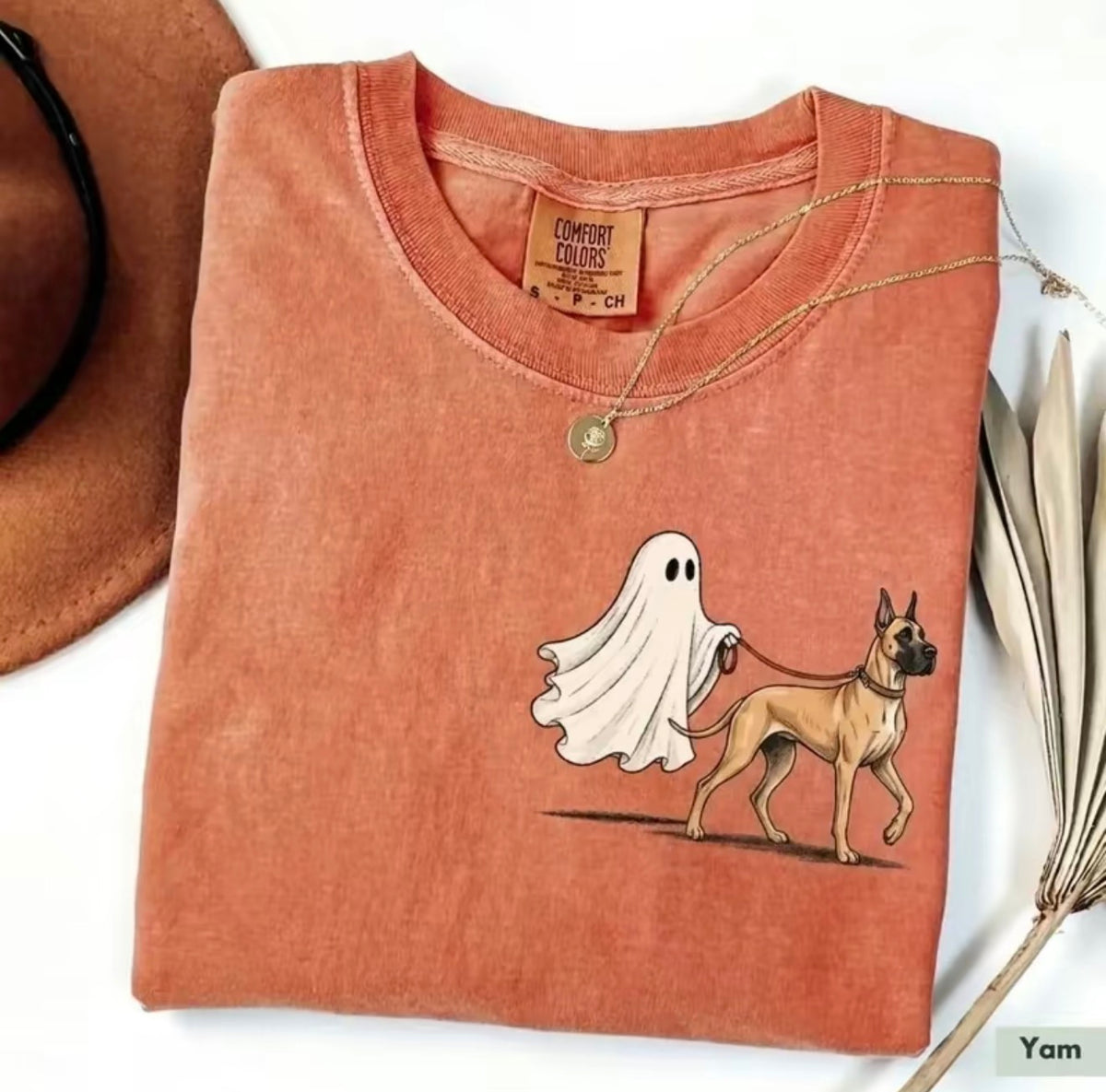 Ghost Walking Dog Halloween T-Shirt/Sweatshirt/Hoodie