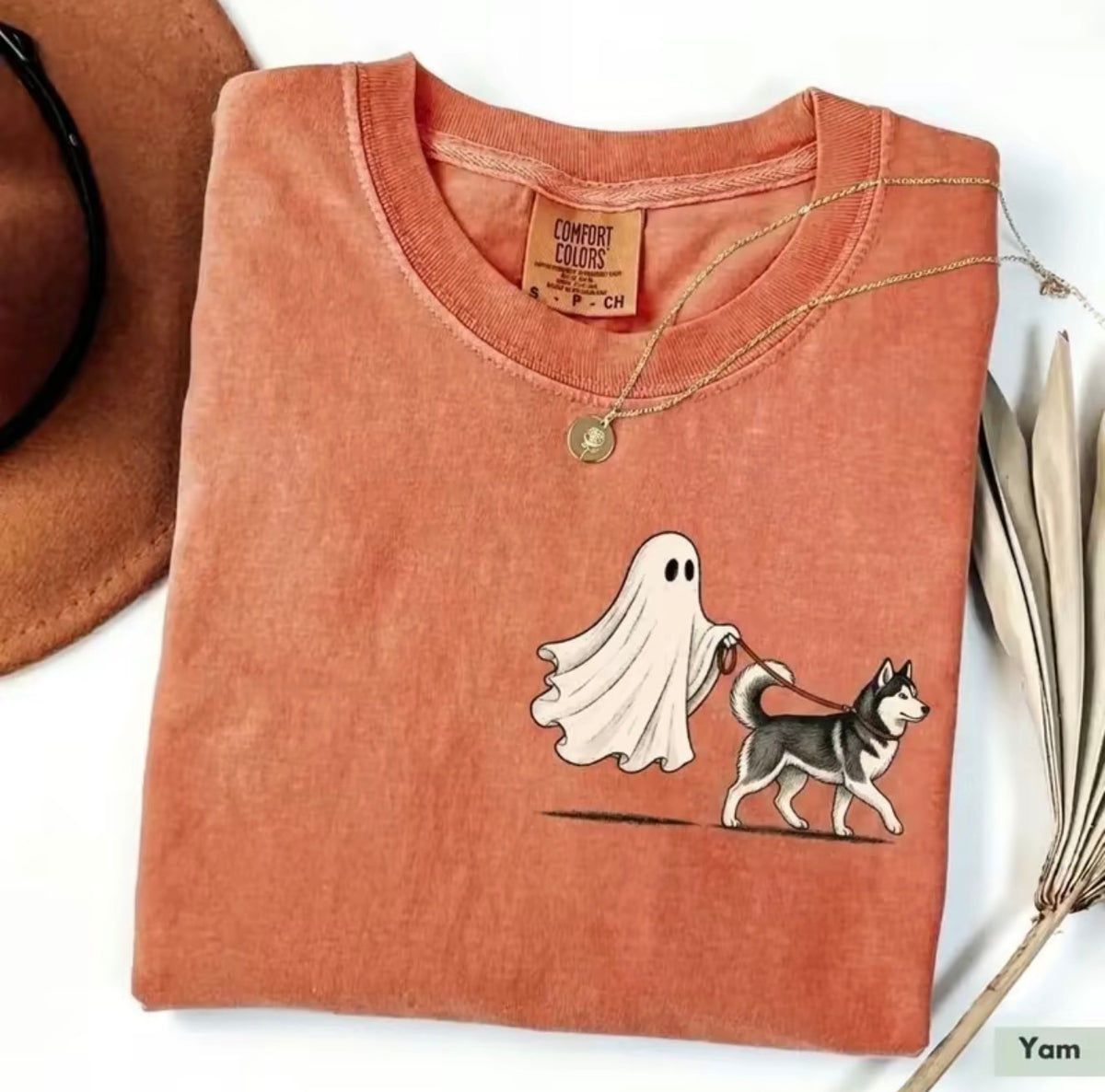 Ghost Walking Dog Halloween T-Shirt/Sweatshirt/Hoodie