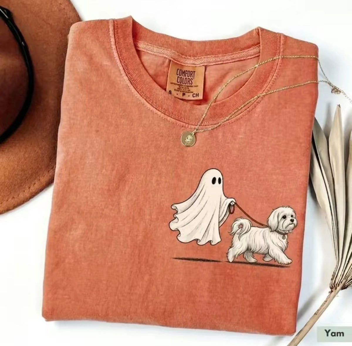 Ghost Walking Dog Halloween T-Shirt/Sweatshirt/Hoodie