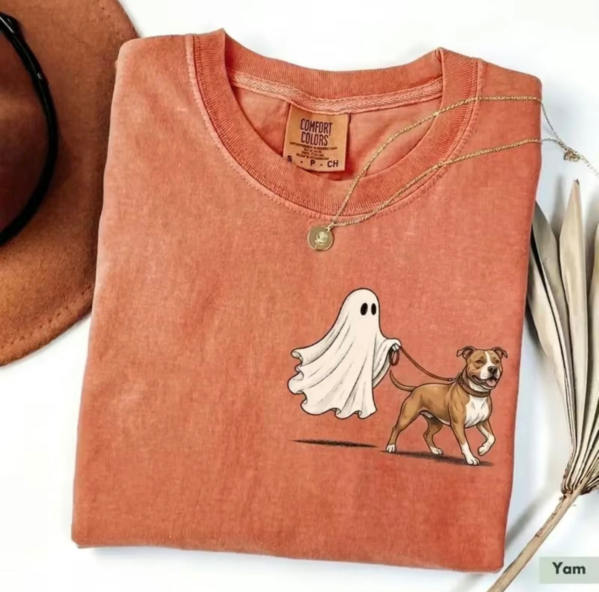 Ghost Walking Dog Halloween T-Shirt/Sweatshirt/Hoodie