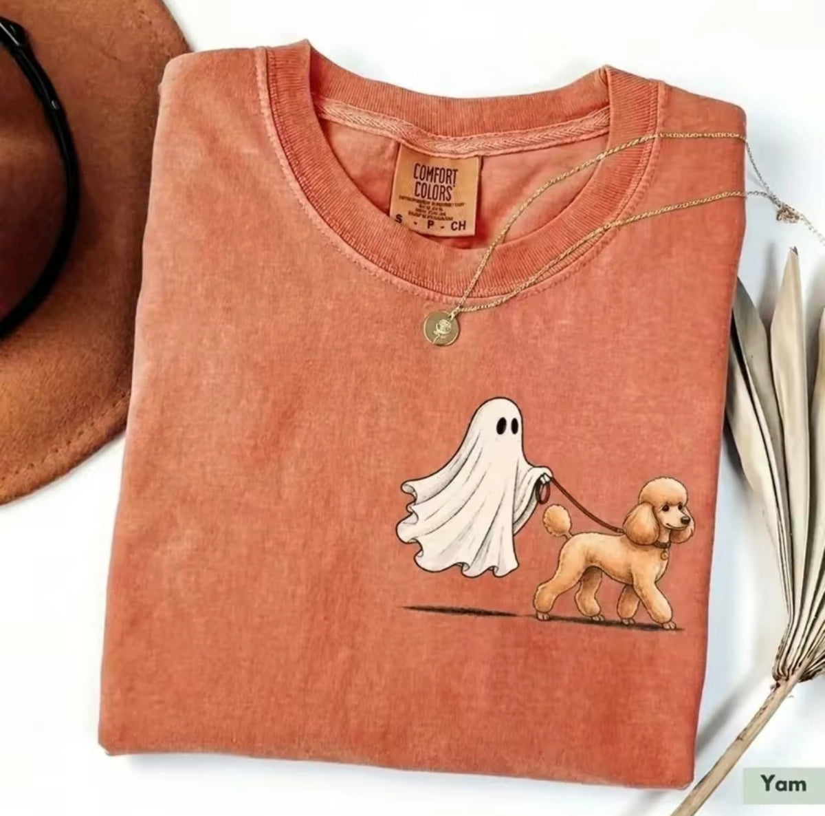 Ghost Walking Dog Halloween T-Shirt/Sweatshirt/Hoodie