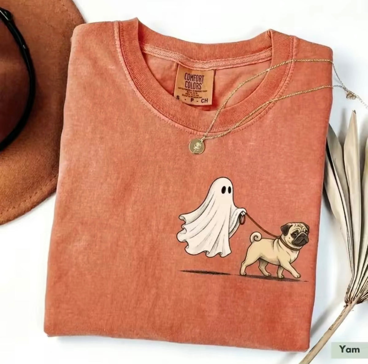 Ghost Walking Dog Halloween T-Shirt/Sweatshirt/Hoodie