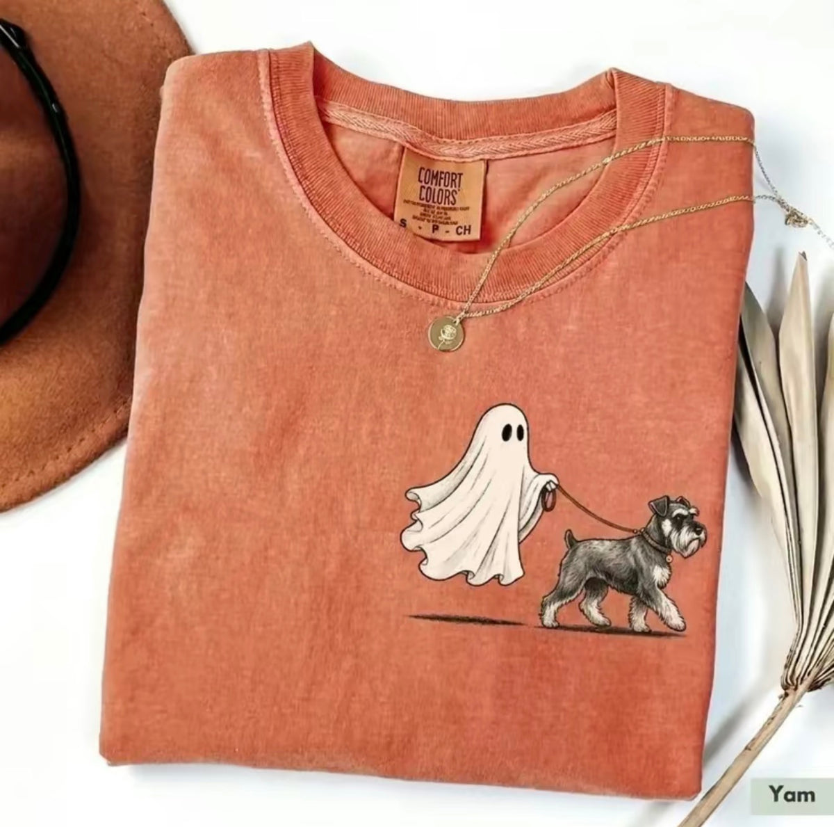 Ghost Walking Dog Halloween T-Shirt/Sweatshirt/Hoodie
