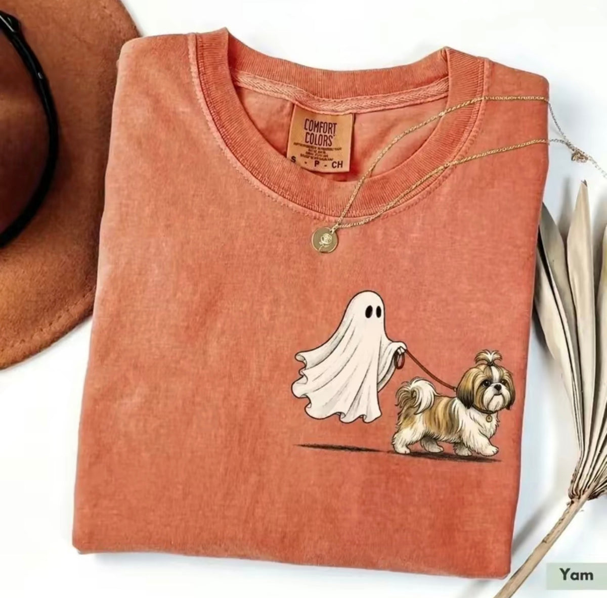 Ghost Walking Dog Halloween T-Shirt/Sweatshirt/Hoodie