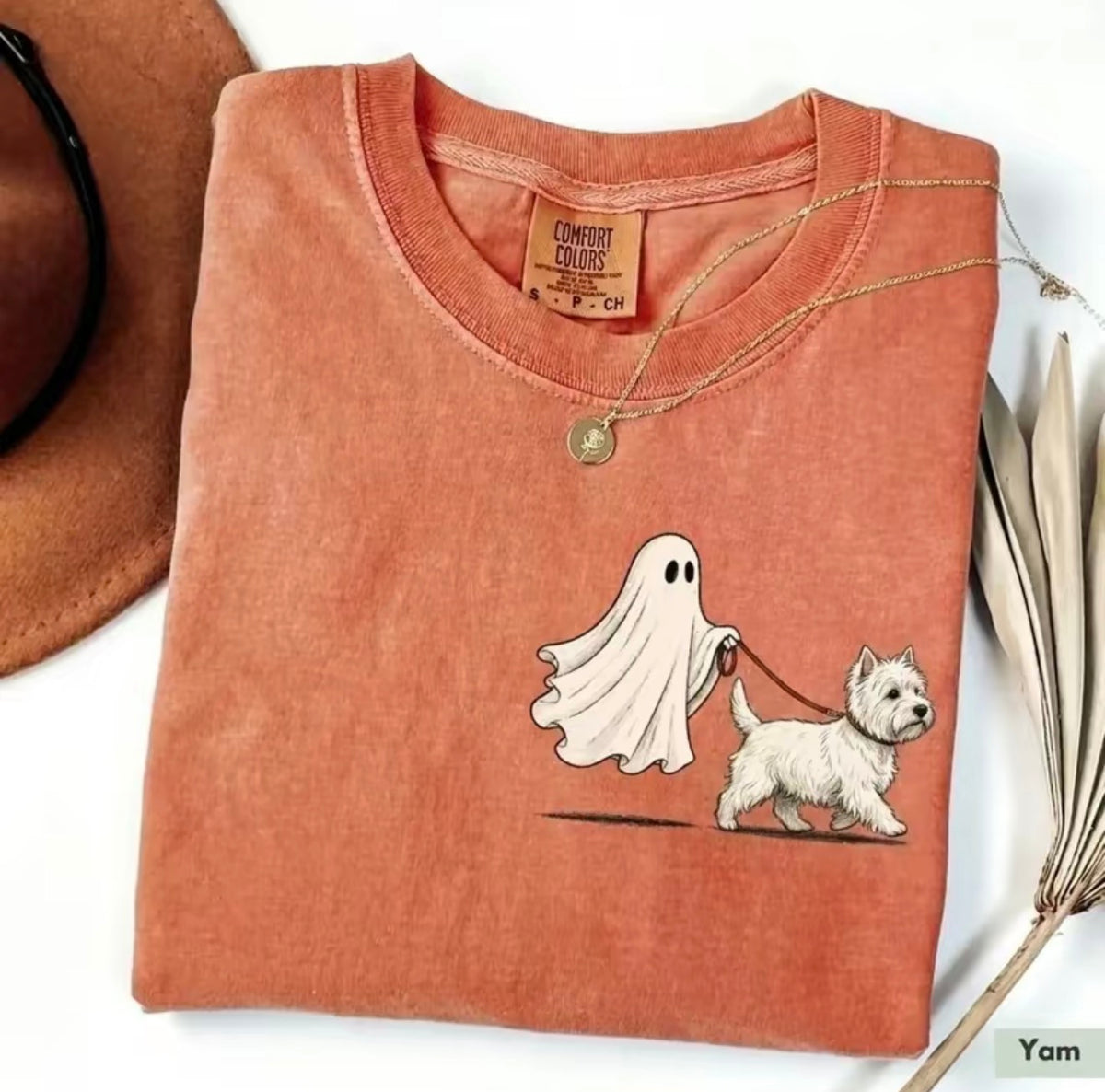 Ghost Walking Dog Halloween T-Shirt/Sweatshirt/Hoodie