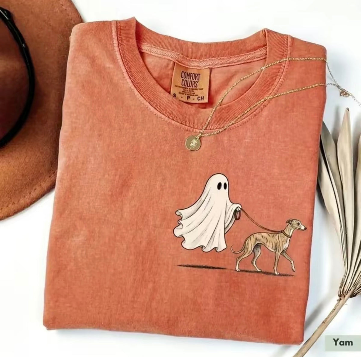 Ghost Walking Dog Halloween T-Shirt/Sweatshirt/Hoodie