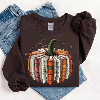 Fall Book Pumpkin Halloween T-Shirt/Sweatshirt/Hoodie