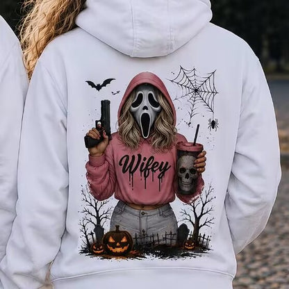 Hubby Wifey Halloween Spooky Season Couple T-Shirt/Sweatshirt/Hoodie