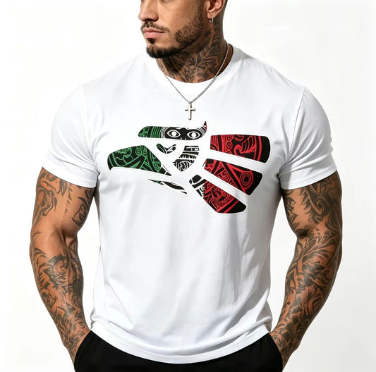 Latino Heritage Featuring Green White Red Mexico Eagle T-Shirt/Sweatshirt/Hoodie