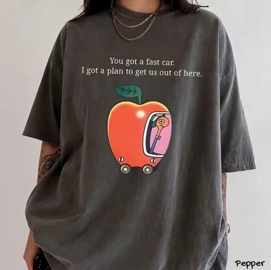 Fast Car Retro Apple Car Graphic T-Shirt/Sweatshirt/Hoodie