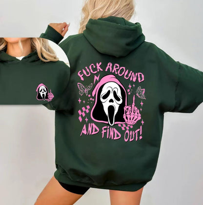 Scream Skeleton Spooky Fck Around And Find Out T-Shirt/Sweatshirt/Hoodie