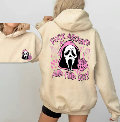 Scream Skeleton Spooky Fck Around And Find Out T-Shirt/Sweatshirt/Hoodie