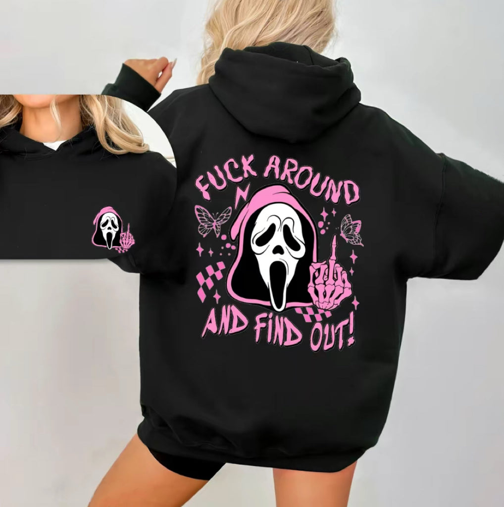 Scream Skeleton Spooky Fck Around And Find Out T-Shirt/Sweatshirt/Hoodie