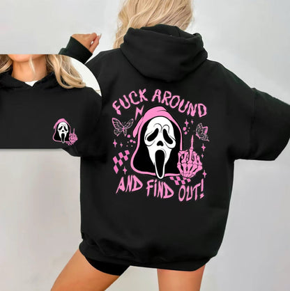 Scream Skeleton Spooky Fck Around And Find Out T-Shirt/Sweatshirt/Hoodie