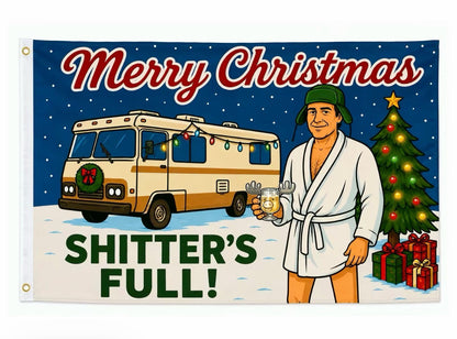Funny Christmas Merry Christmas Shiiter's Full Holiday Movie Quote Flag 3x5 Ft Flags