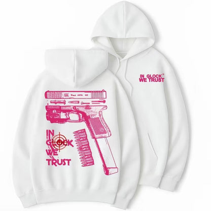 In We Trust Pink Hunting Design Witch-Infused Gothic T-Shirt/Sweatshirt/Hoodie