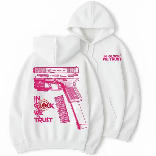 In We Trust Pink Hunting Design Witch-Infused Gothic T-Shirt/Sweatshirt/Hoodie