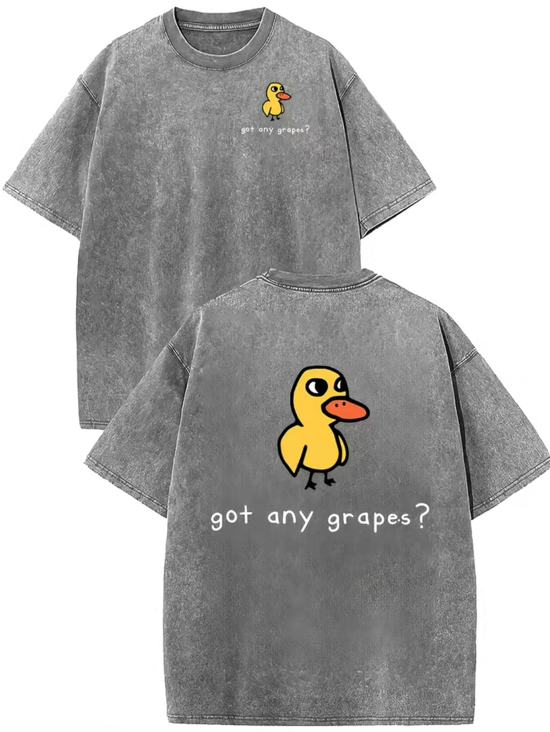 Retro Vintage Eat Grapes Duck Unisex Washed T-Shirt/Sweatshirt/Hoodie