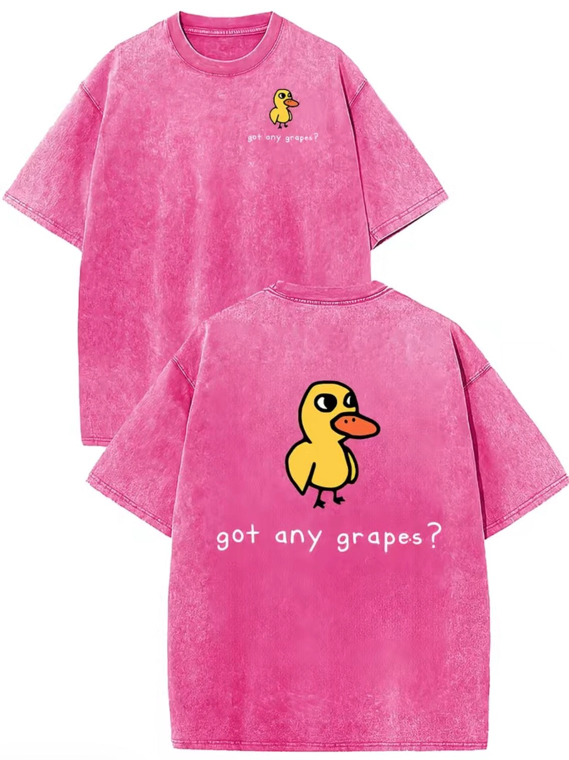 Retro Vintage Eat Grapes Duck Unisex Washed T-Shirt/Sweatshirt/Hoodie