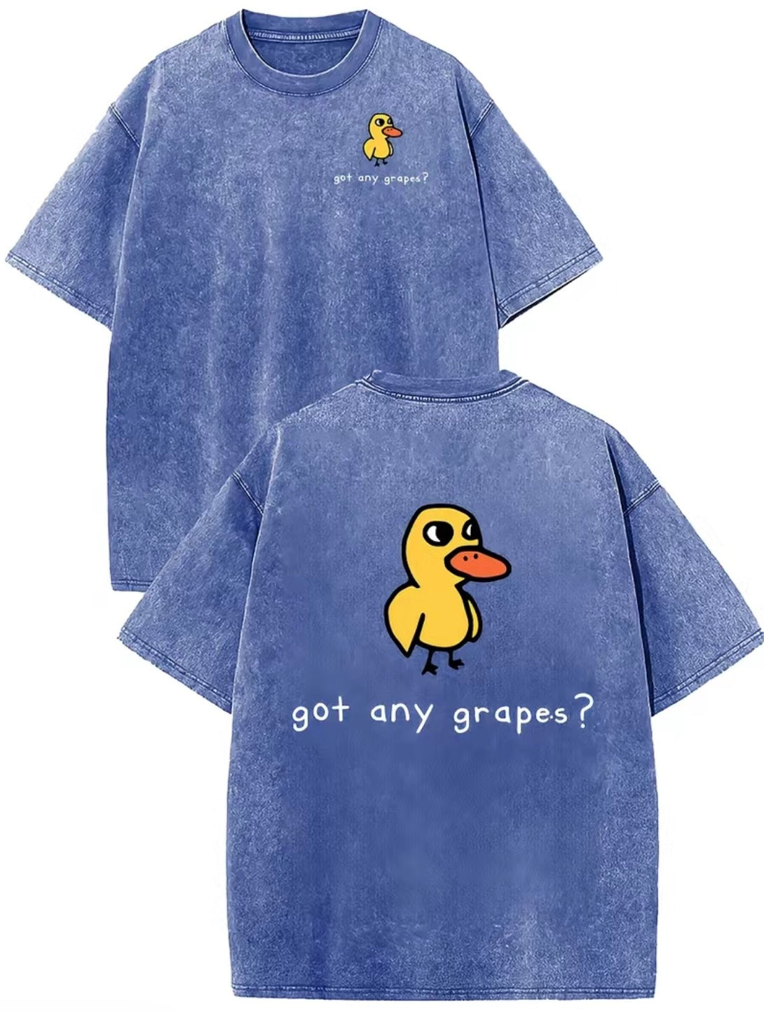Retro Vintage Eat Grapes Duck Unisex Washed T-Shirt/Sweatshirt/Hoodie