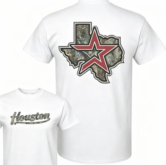 Men's Vintage Houston Texas Camo Star Graphic T-Shirt/Sweatshirt/Hoodie