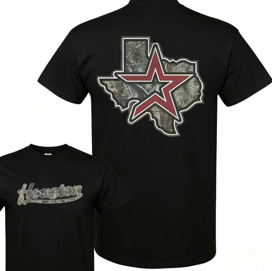 Men's Vintage Houston Texas Camo Star Graphic T-Shirt/Sweatshirt/Hoodie