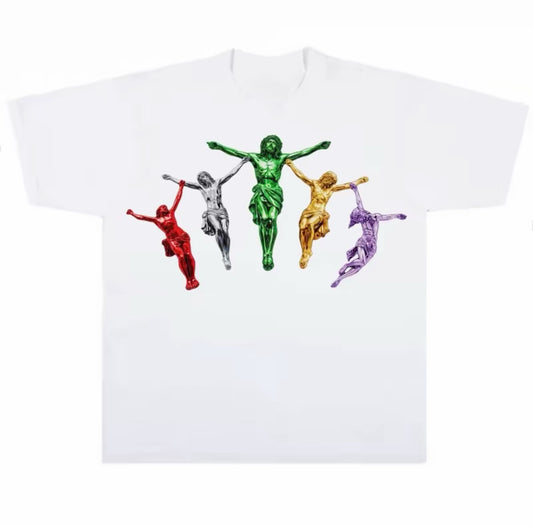 Metallic Jesus Graphic T-Shirt/Sweatshirt/Hoodie