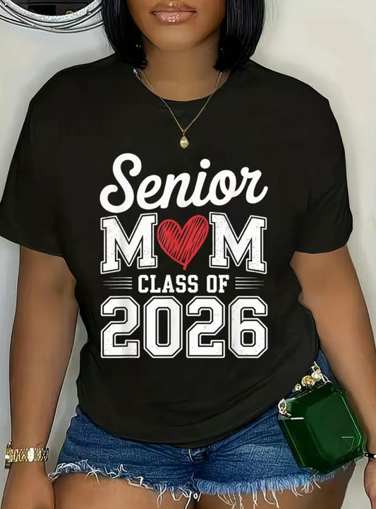 Senior Mom Class Of 2026 Proud Parent Graduation T-Shirt/Sweatshirt/Hoodie