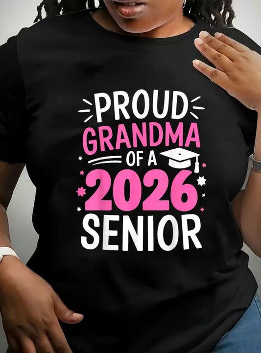 Senior Mom Class Of 2026 Proud Parent Graduation T-Shirt/Sweatshirt/Hoodie