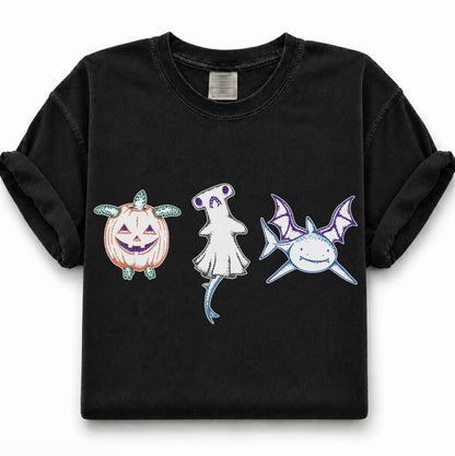 Halloween Shark Pumpkin Turtle Graphic T-Shirt/Sweatshirt/Hoodie