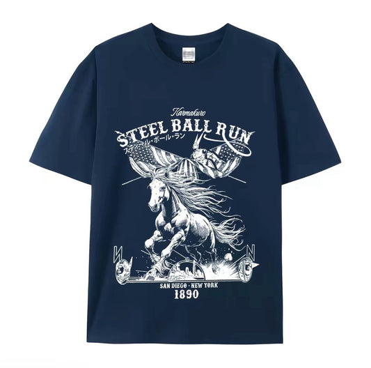 Steel Ball Run Horse Racing American Flag T-Shirt/Sweatshirt/Hoodie