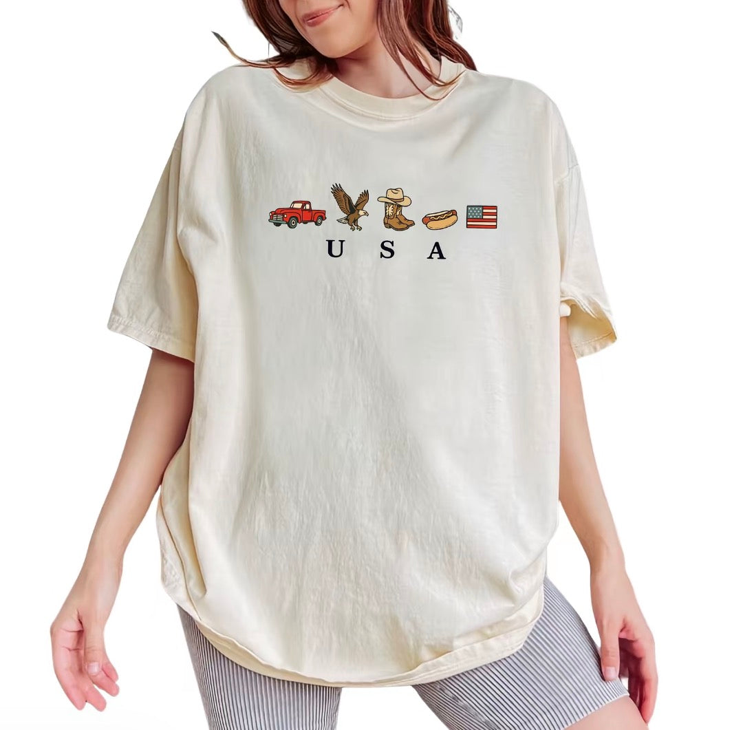 USA Icons American Flag 4th Of July T-Shirt/Sweatshirt/Hoodie
