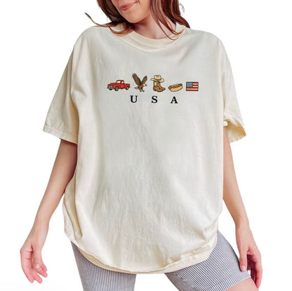 USA Icons American Flag 4th Of July T-Shirt/Sweatshirt/Hoodie